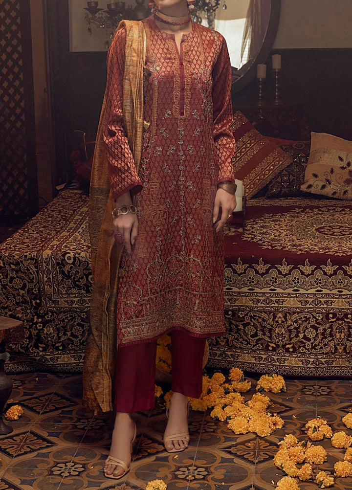 Mehr-e-Gul by Salitex Embroidered Banarsi Suits Unstitched 3 Piece SL21MG WK-00868 - Winter Collection