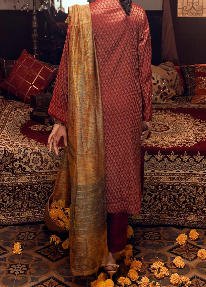 Mehr-e-Gul by Salitex Embroidered Banarsi Suits Unstitched 3 Piece SL21MG WK-00868 - Winter Collection