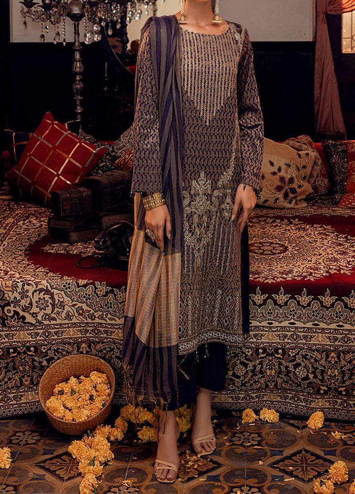 Mehr-e-Gul by Salitex Embroidered Banarsi Suits Unstitched 3 Piece SL21MG WK-00870 - Winter Collection