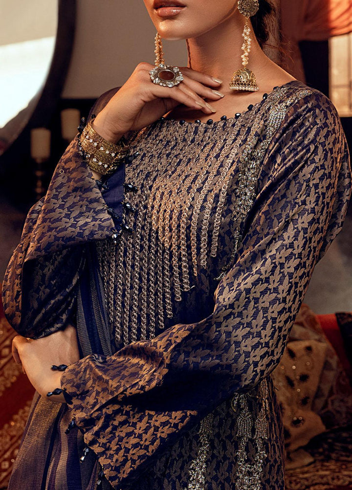 Mehr-e-Gul by Salitex Embroidered Banarsi Suits Unstitched 3 Piece SL21MG WK-00870 - Winter Collection