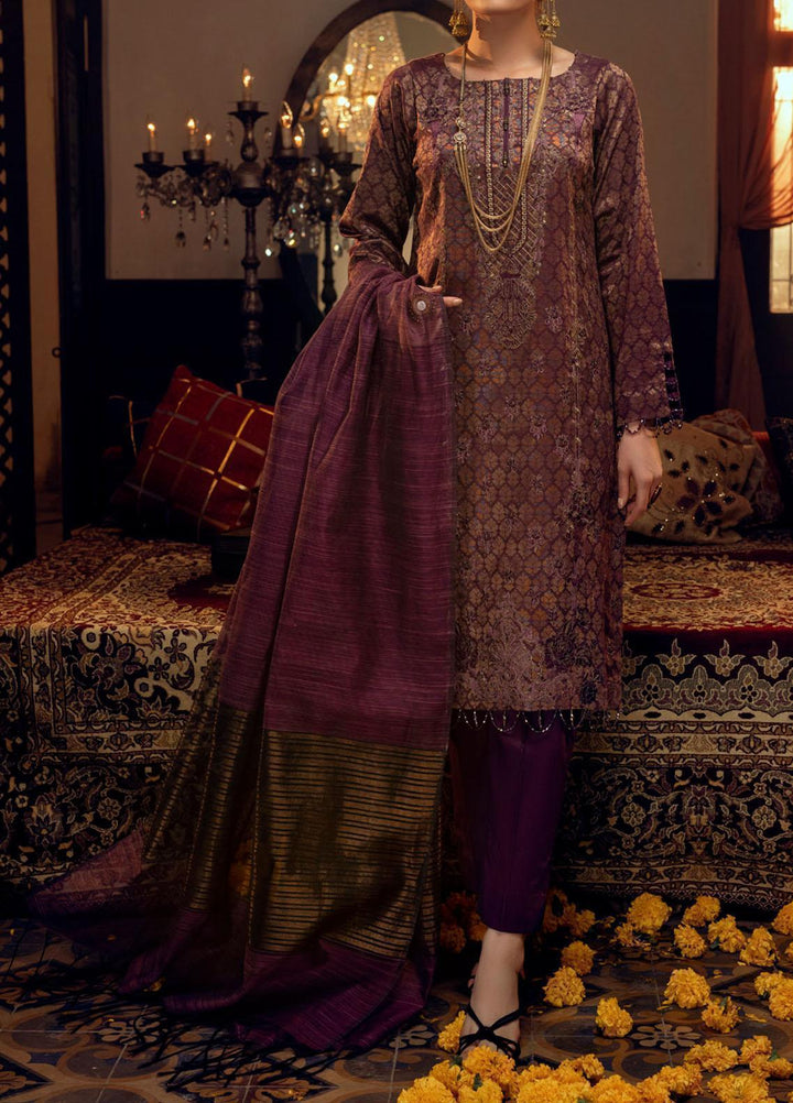 Mehr-e-Gul by Salitex Embroidered Banarsi Suits Unstitched 3 Piece SL21MG WK-00871 - Winter Collection