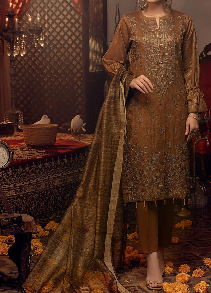 Mehr-e-Gul by Salitex Embroidered Banarsi Suits Unstitched 3 Piece SL21MG WK-00873 - Winter Collection