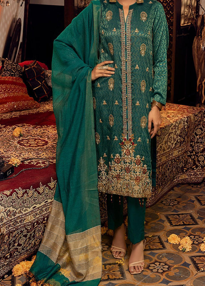 Mehr-e-Gul by Salitex Embroidered Banarsi Suits Unstitched 3 Piece SL21MG WK-00876 - Winter Collection