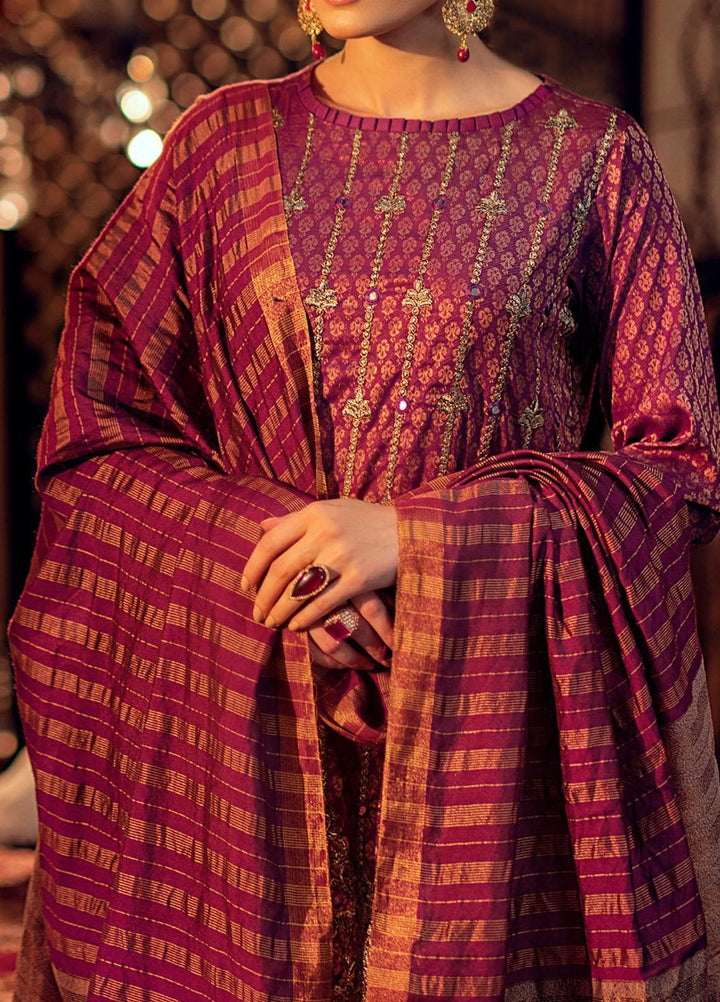 Mehr-e-Gul by Salitex Embroidered Banarsi Suits Unstitched 3 Piece SL21MG WK-00877 - Winter Collection