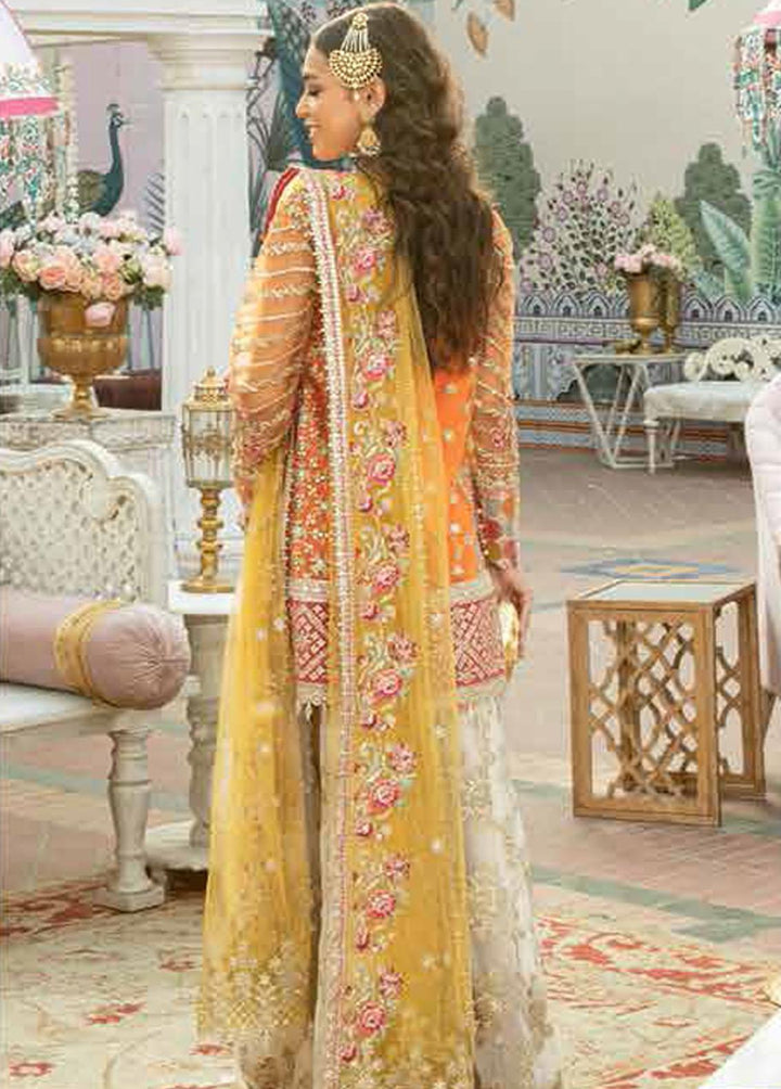 Mehram By Serene Embroidered Net Suits Unstitched 3 Piece SP23M SB-12 Qurbat - Premium Collection