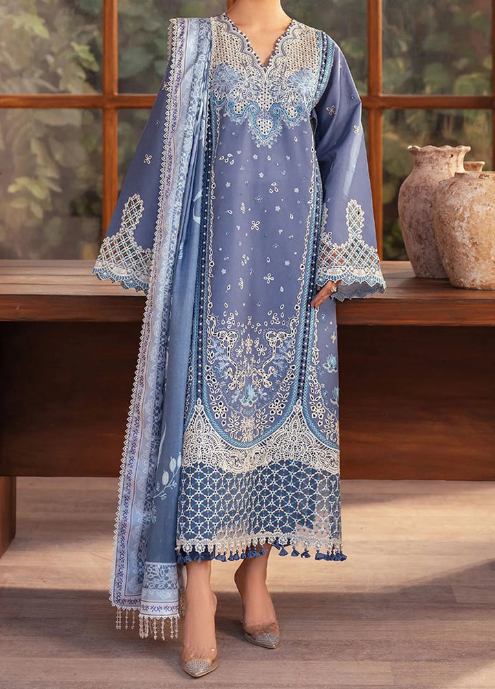 Mehroze by Bin Ilyas Embroidered Lawn Suit Unstitched 3 Piece BI25MS 91 A - Summer Collection