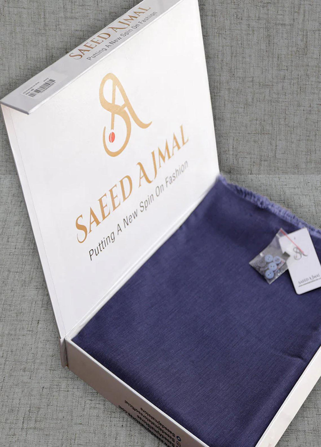 Saeed Ajmal 4.25 Meters Wash N Wear Unstitched Fabric 10-24-04-0017 Blue - Summer Collection