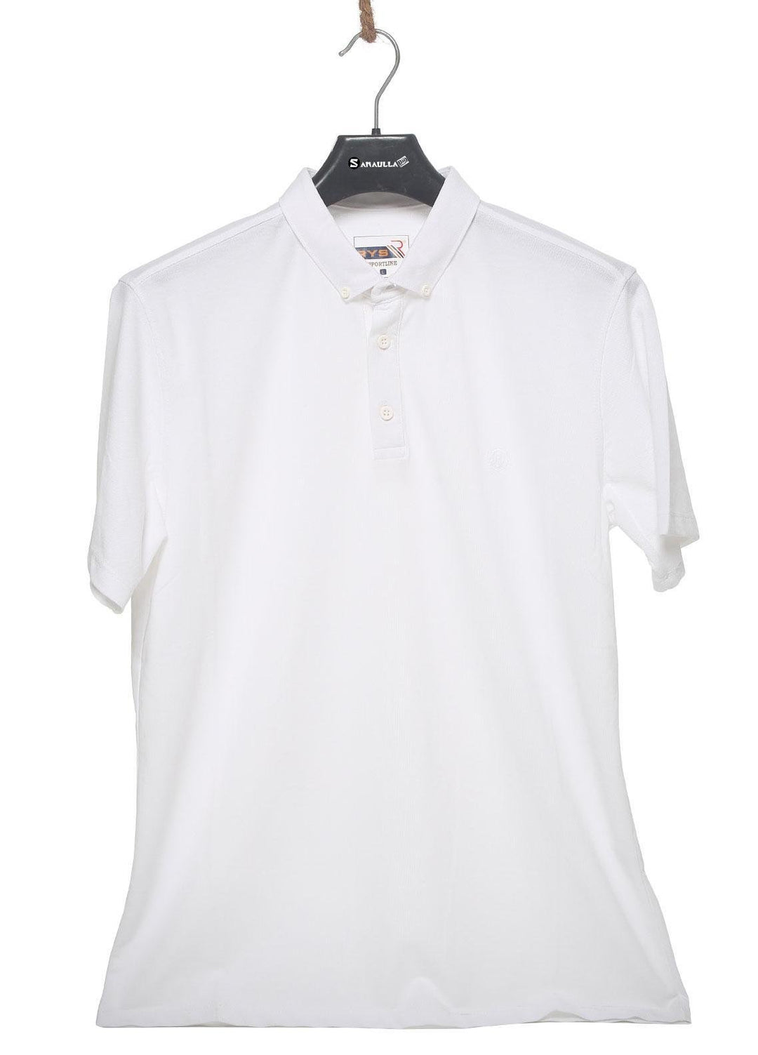 Sanaulla Exclusive Range Cotton Casual Men T-Shirts -  5217 White