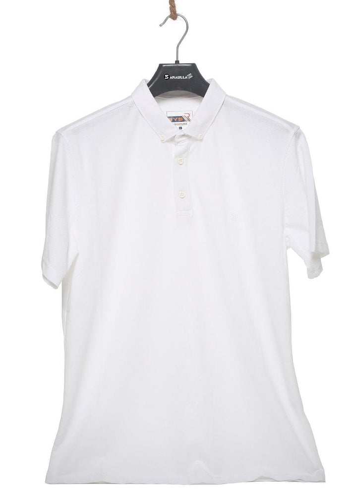 Sanaulla Exclusive Range Cotton Casual Men T-Shirts -  5217 White