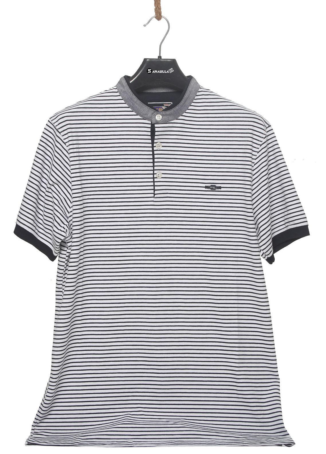 Sanaulla Exclusive Range Cotton Casual T-Shirts for Men -  D-5627 White