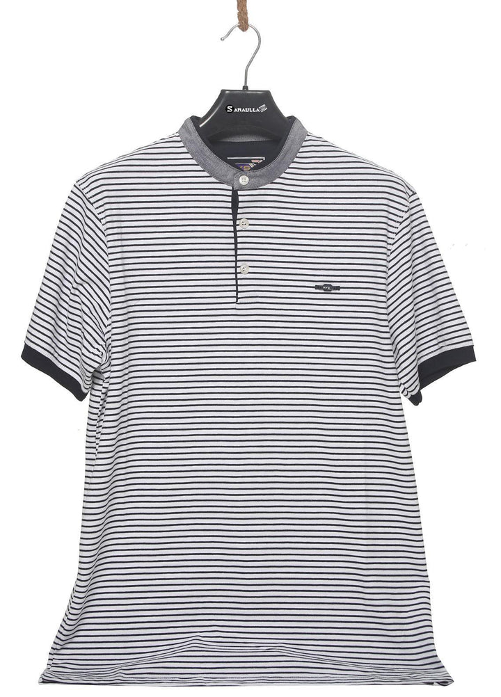 Sanaulla Exclusive Range Cotton Casual T-Shirts for Men -  D-5627 White