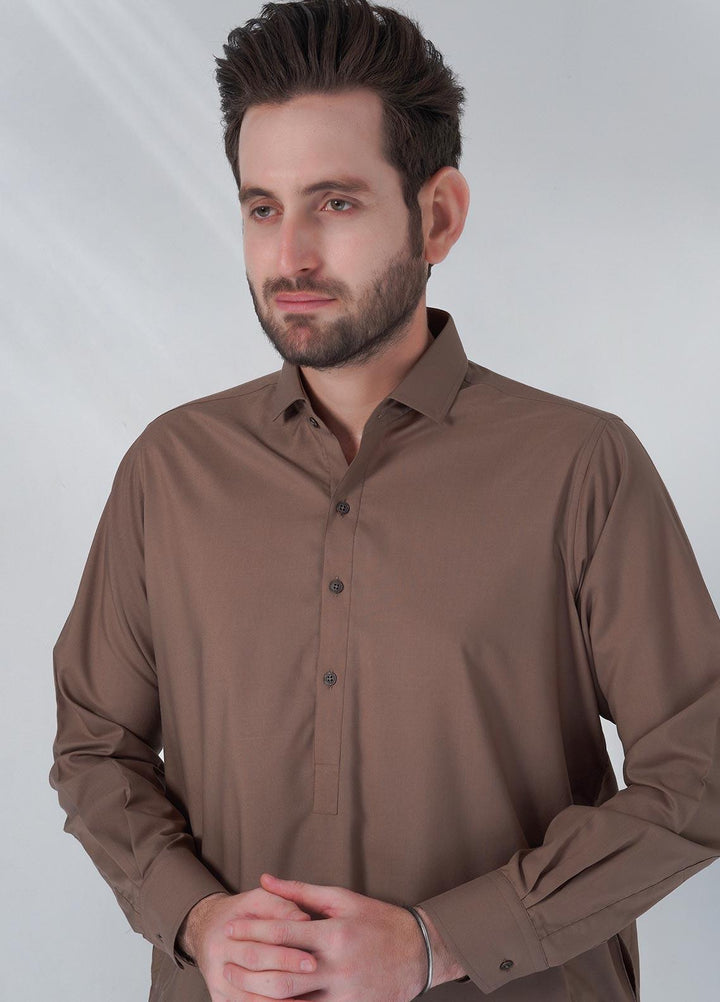 Brands & Blends Cotton Formal Shalwar Kameez for Men -  D#03 Brown