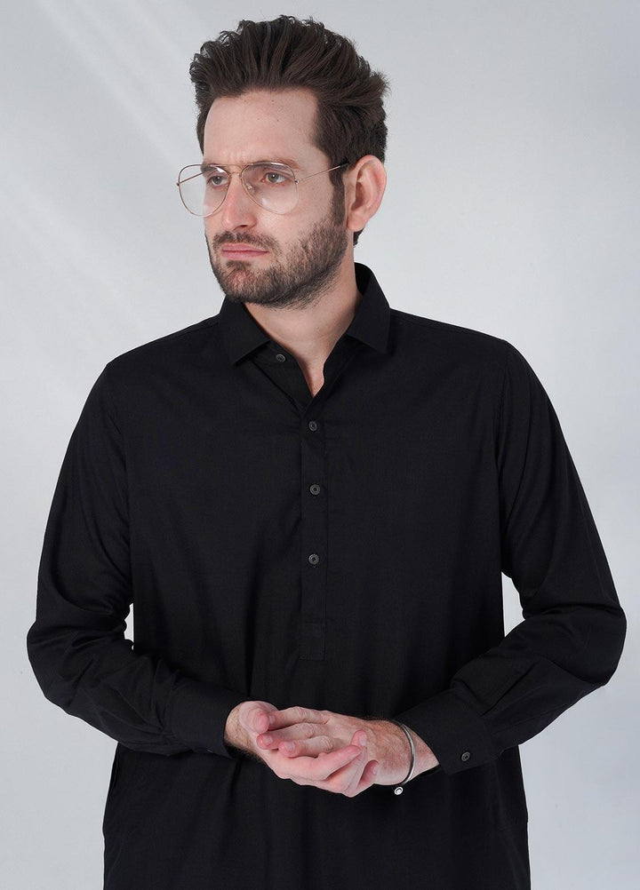 Brands & Blends Cotton Formal Shalwar Kameez for Men -  D#11 Black