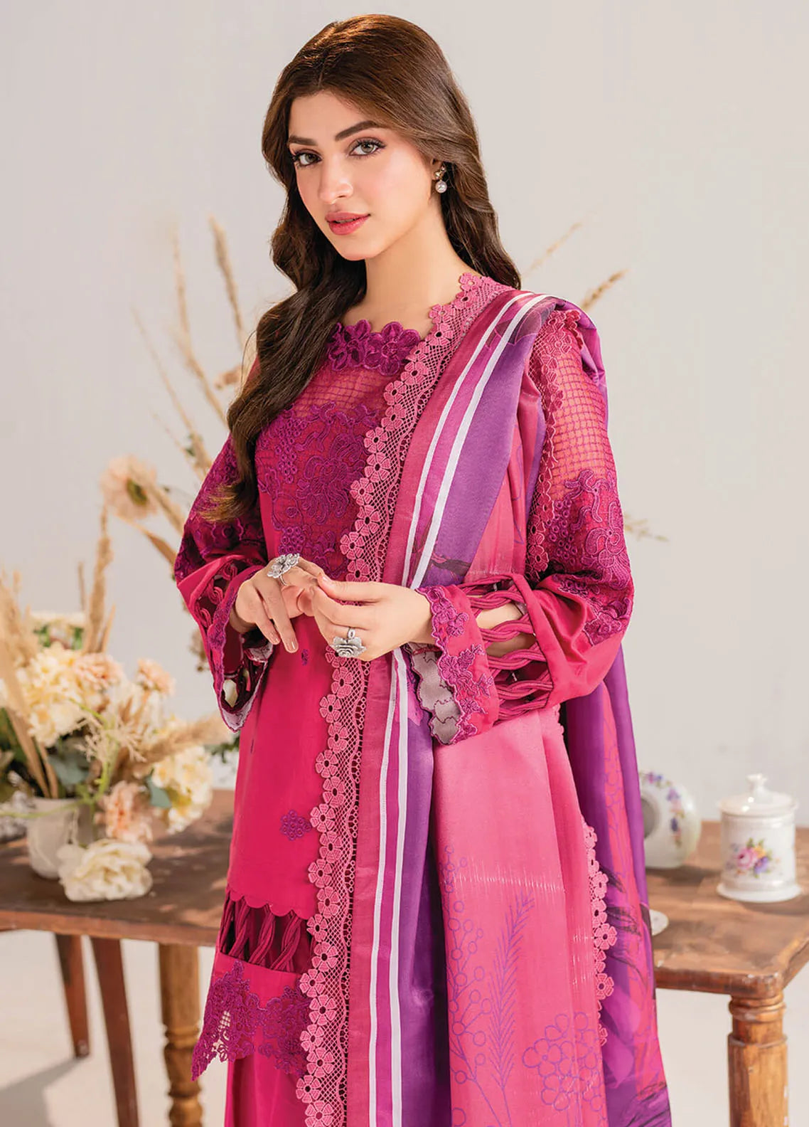 Asifa & Nabeel Embroidered Viscose Suits Unstitched 3 Piece AN21W WC-02 - Winter Collection main image 1
