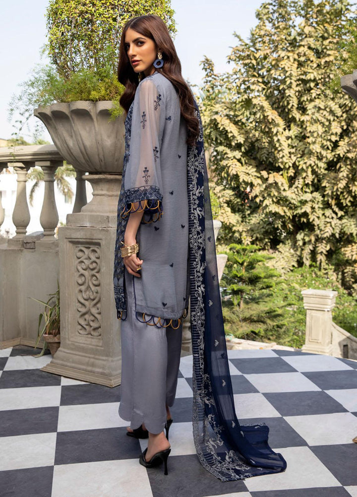 Meraki by ZS Textiles Embroidered Chiffon Suits Unstitched 3 Piece ZS21-M3 10 - Luxury Collection
