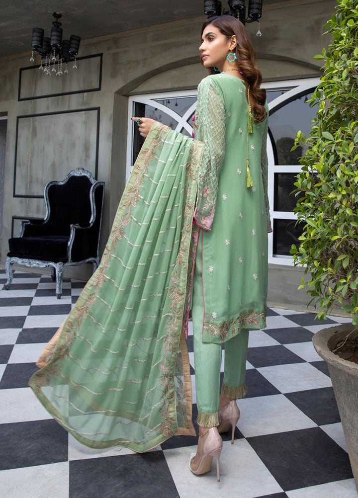 Meraki by ZS Textiles Embroidered Chiffon Suits Unstitched 3 Piece ZS21-M3 11 - Luxury Collection