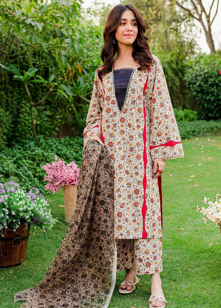 Naayas Pret Embroidered Lawn 2 Piece Suit NS23M Reblue