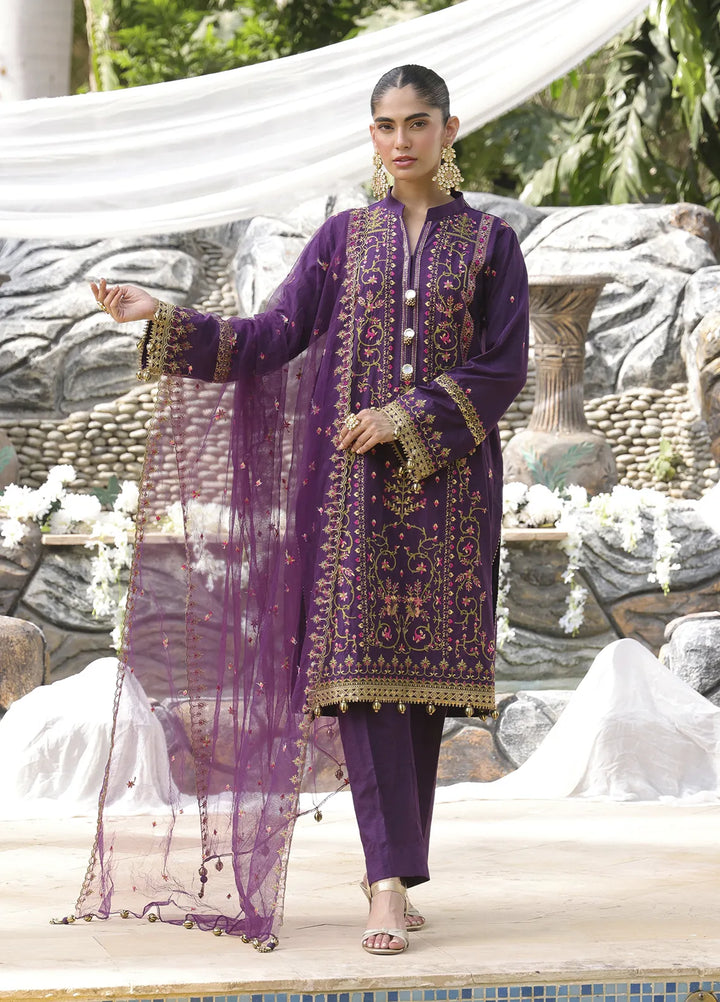 Mina by Salitex Embroidered Cambric Suits Unstitched 3 Piece SUNW24MI075UT - Fall Collection