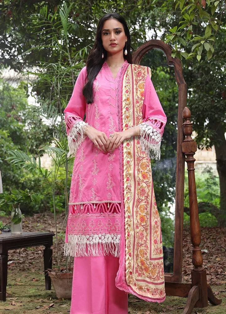 Mina By Salitex Embroidered Lawn Suit Unstitched 3 Piece SUNS24ALM002UT - Summer Collection