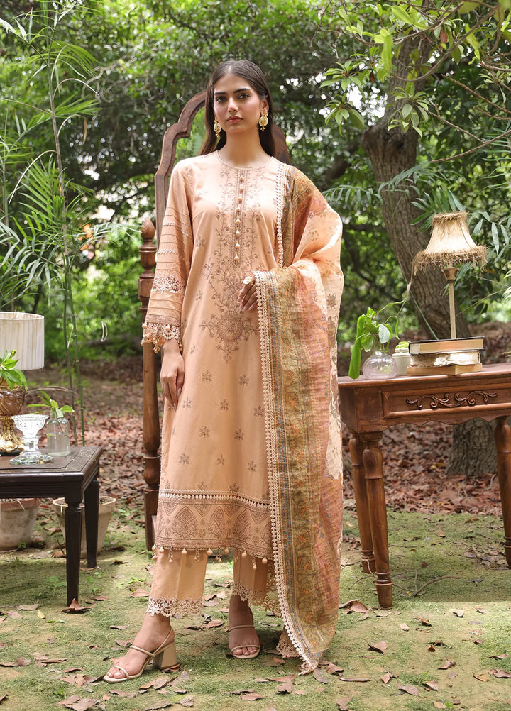 Mina By Salitex Embroidered Lawn Suit Unstitched 3 Piece SUNS24ALM007UT - Summer Collection