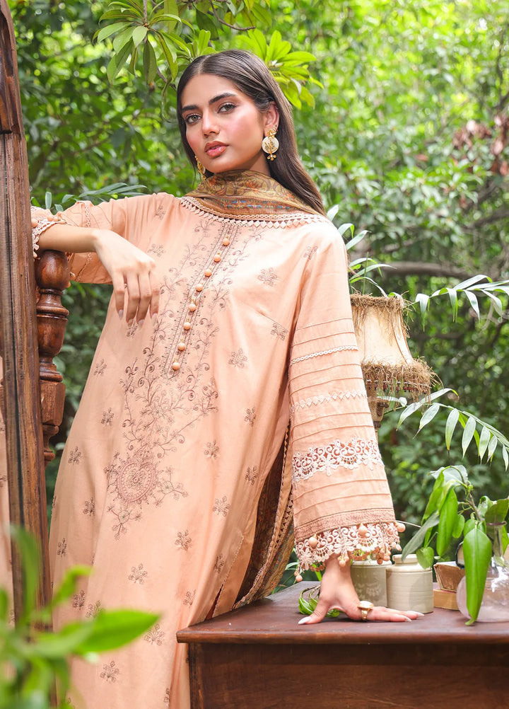 Mina By Salitex Embroidered Lawn Suit Unstitched 3 Piece SUNS24ALM007UT - Summer Collection