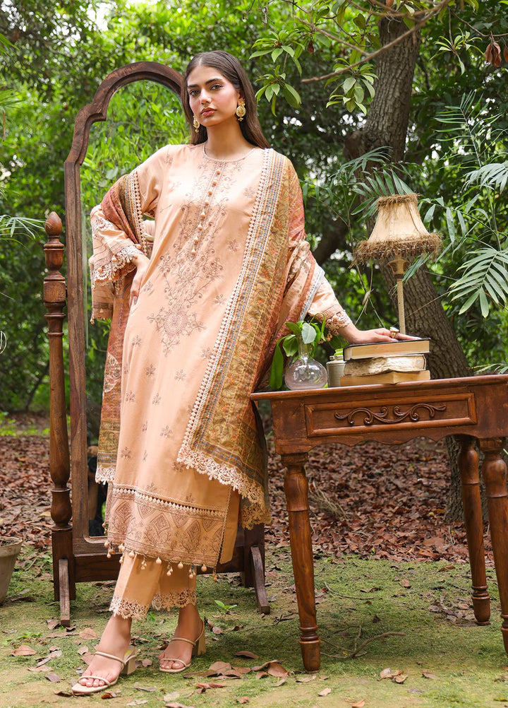 Mina By Salitex Embroidered Lawn Suit Unstitched 3 Piece SUNS24ALM007UT - Summer Collection