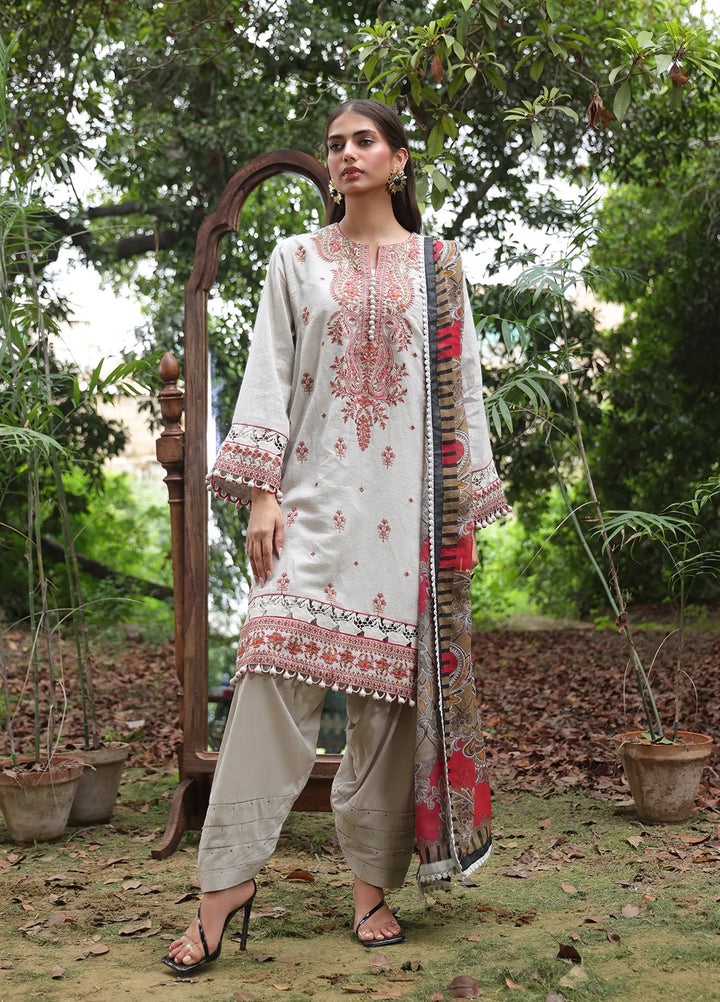 Mina By Salitex Embroidered Lawn Suit Unstitched 3 Piece SUNS24ALM008UT - Summer Collection