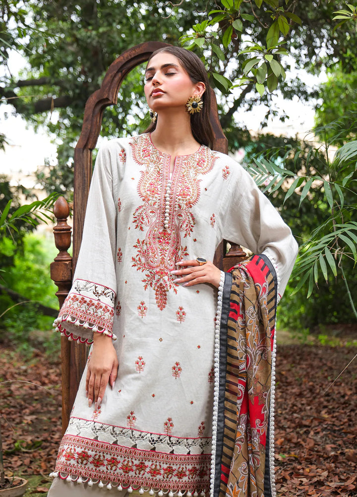 Mina By Salitex Embroidered Lawn Suit Unstitched 3 Piece SUNS24ALM008UT - Summer Collection