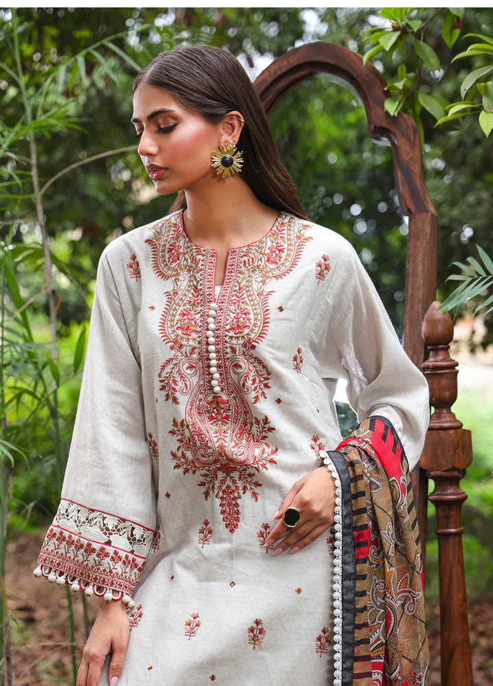 Mina By Salitex Embroidered Lawn Suit Unstitched 3 Piece SUNS24ALM008UT - Summer Collection