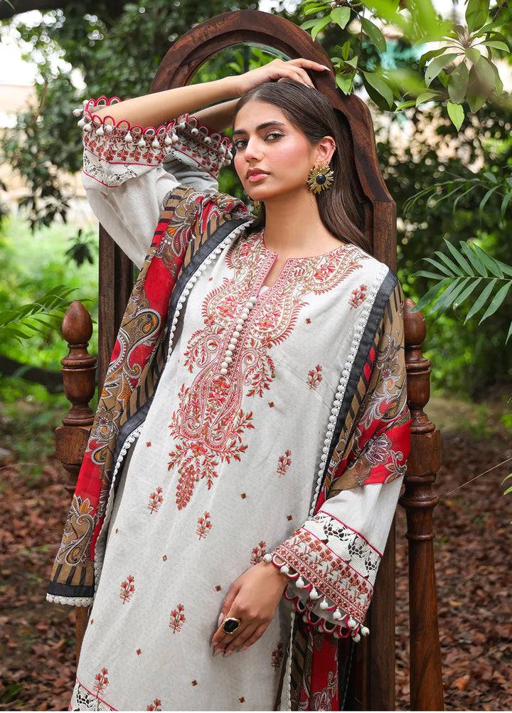 Mina By Salitex Embroidered Lawn Suit Unstitched 3 Piece SUNS24ALM008UT - Summer Collection