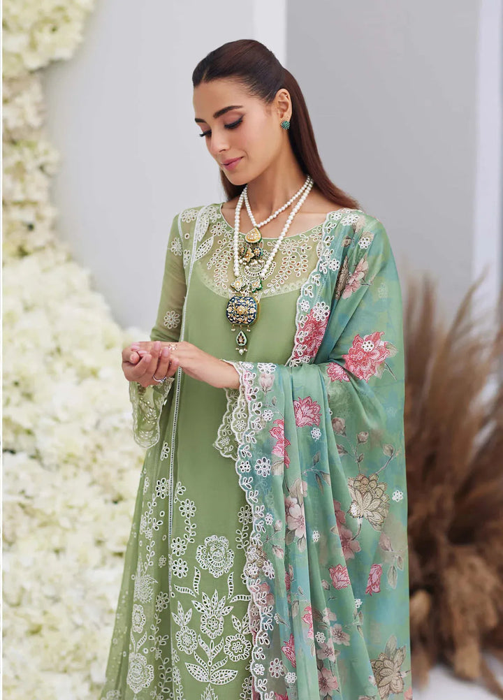 Mina Hasan Embroidered Chiffon Suit Unstitched 3 Piece Noura - Formal Collection