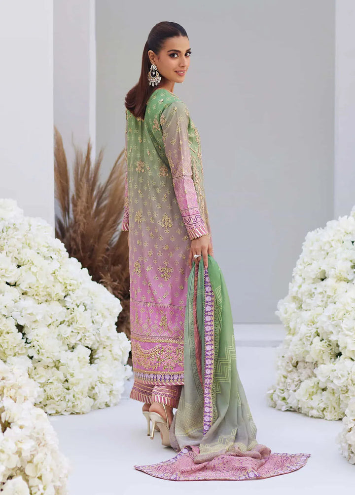 Mina Hasan Embroidered Raw Silk Suit Unstitched 3 Piece Leila - Formal Collection