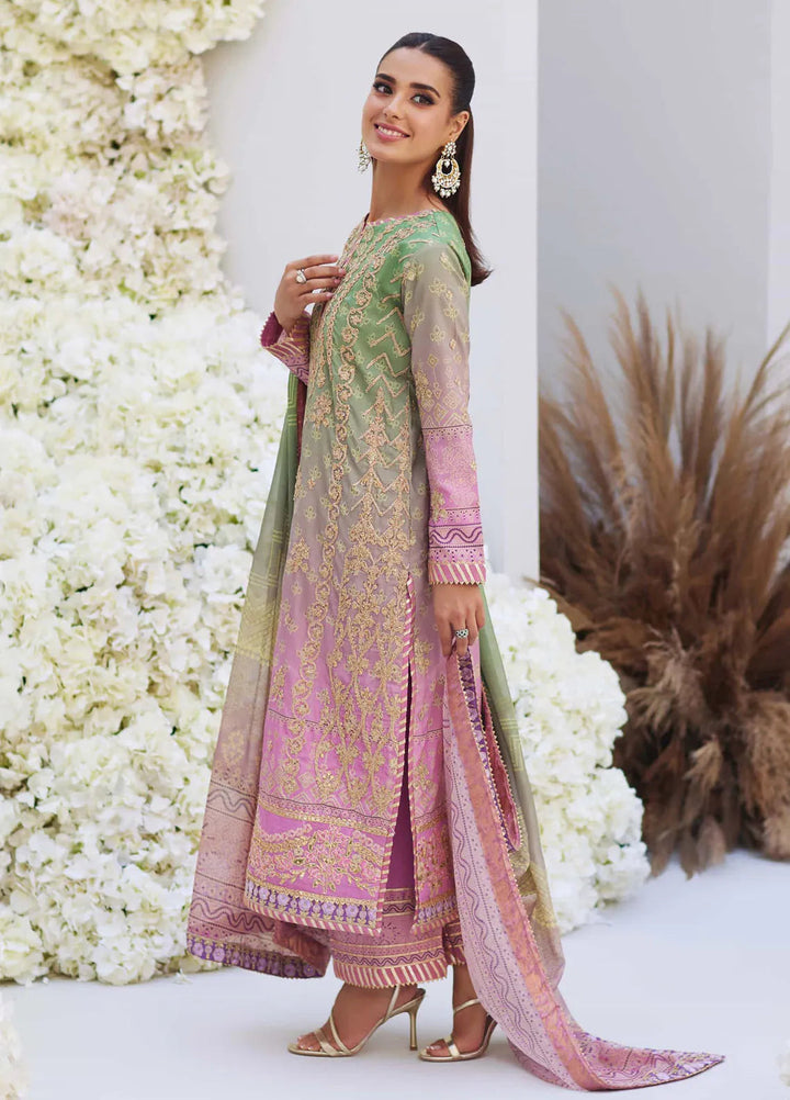 Mina Hasan Embroidered Raw Silk Suit Unstitched 3 Piece Leila - Formal Collection