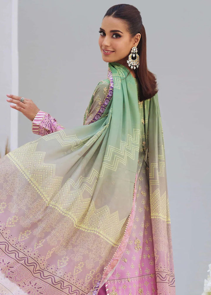 Mina Hasan Embroidered Raw Silk Suit Unstitched 3 Piece Leila - Formal Collection