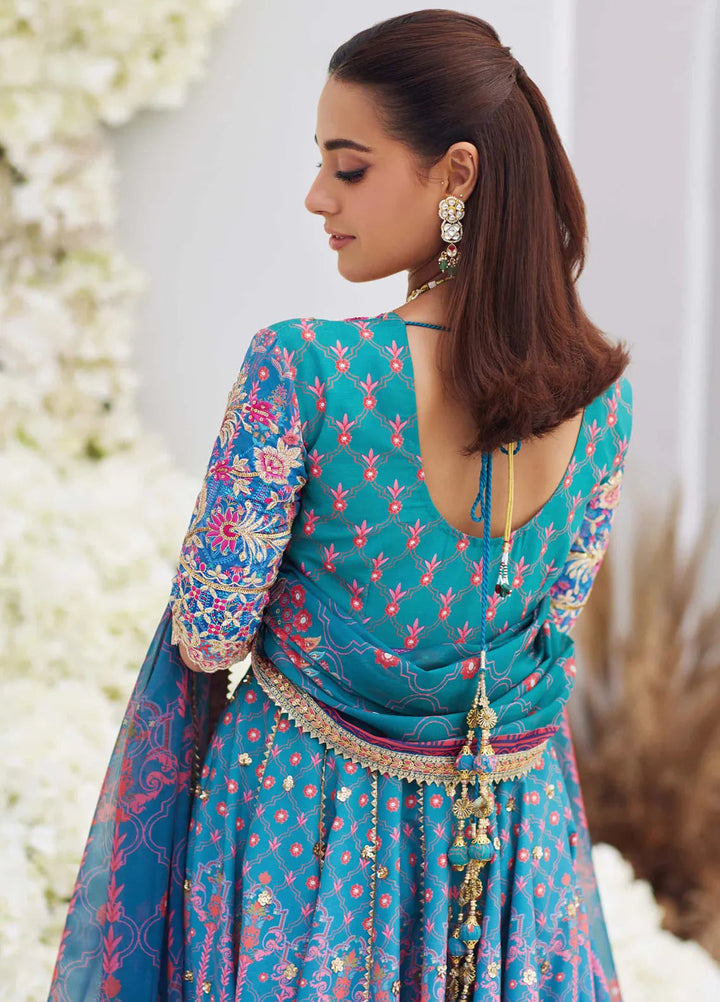 Mina Hasan Embroidered Raw Silk Suit Unstitched 3 Piece Zayna - Formal Collection