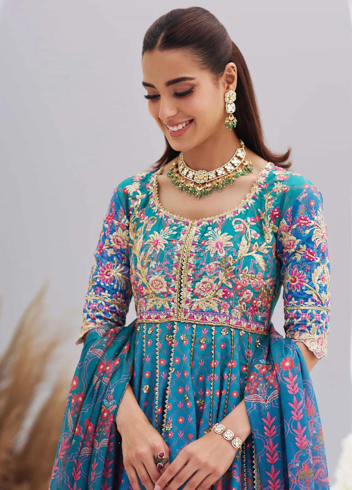 Mina Hasan Embroidered Raw Silk Suit Unstitched 3 Piece Zayna - Formal Collection