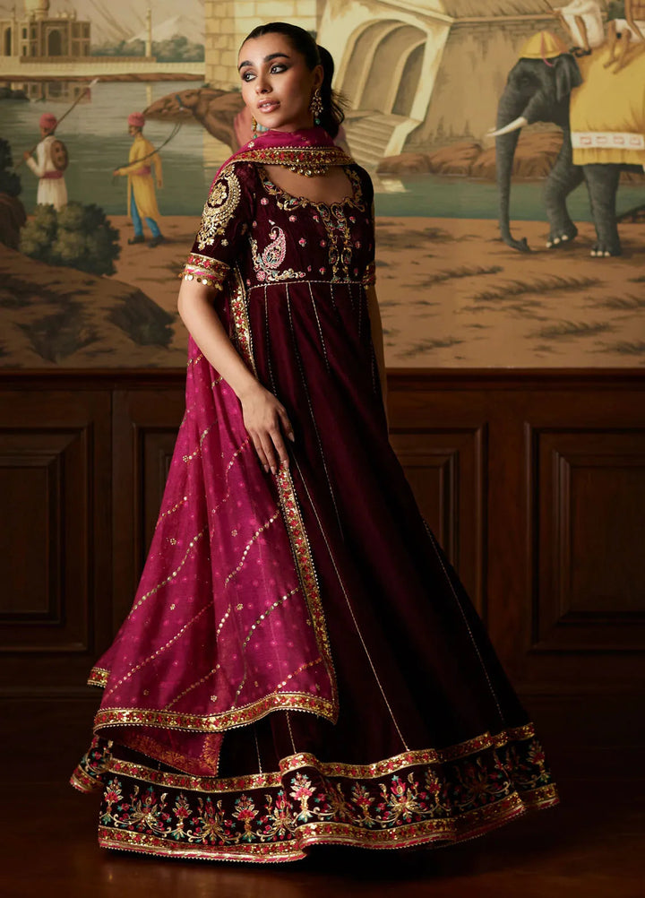 Mina Hasan Embroidered Velvet Suit Unstitched 3 Piece MNH24VL Daaniya - Formal Collection