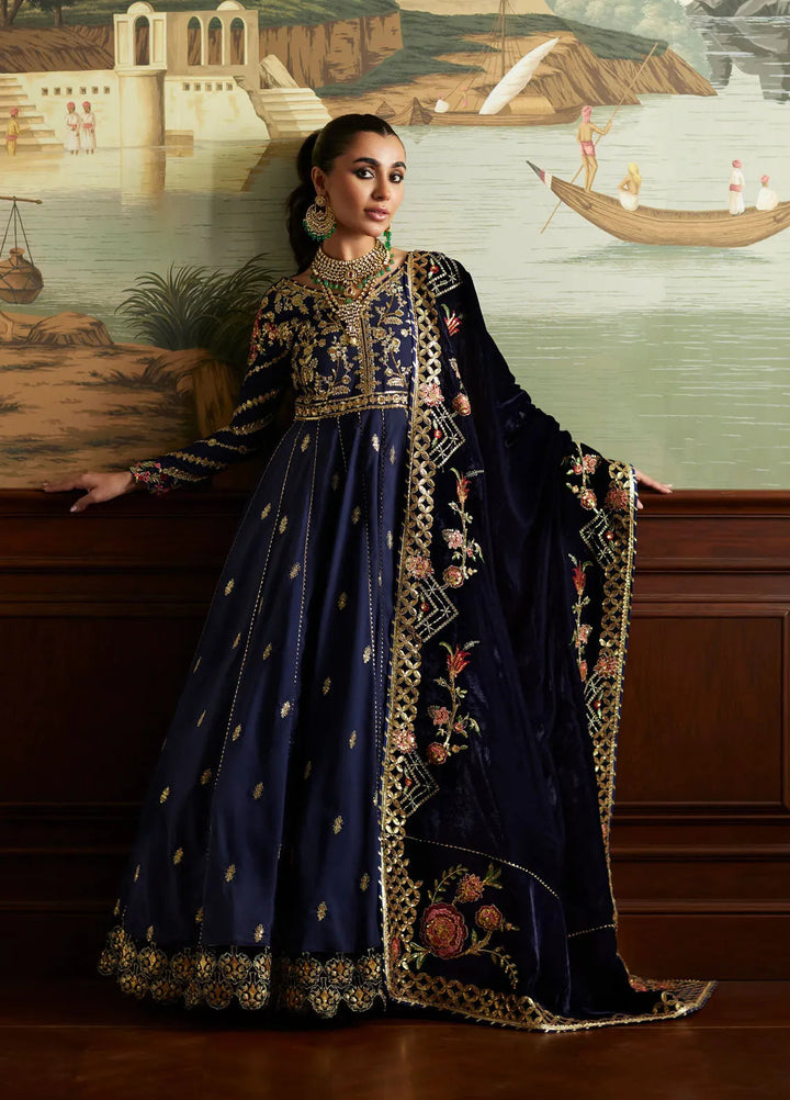 Mina Hasan Embroidered Velvet Suit Unstitched 3 Piece MNH24VL Raniya - Formal Collection