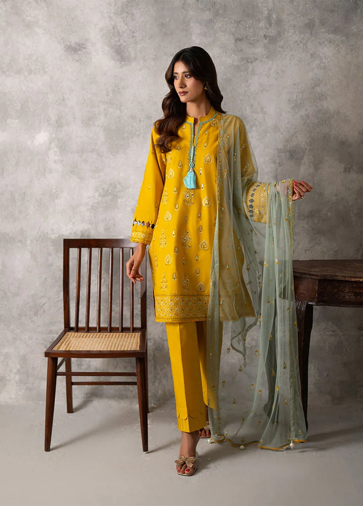 Mina Jan by Salitex Embroidered Lawn Suits Unstitched 3 Piece SUNS24MI070UT - Summer Collection