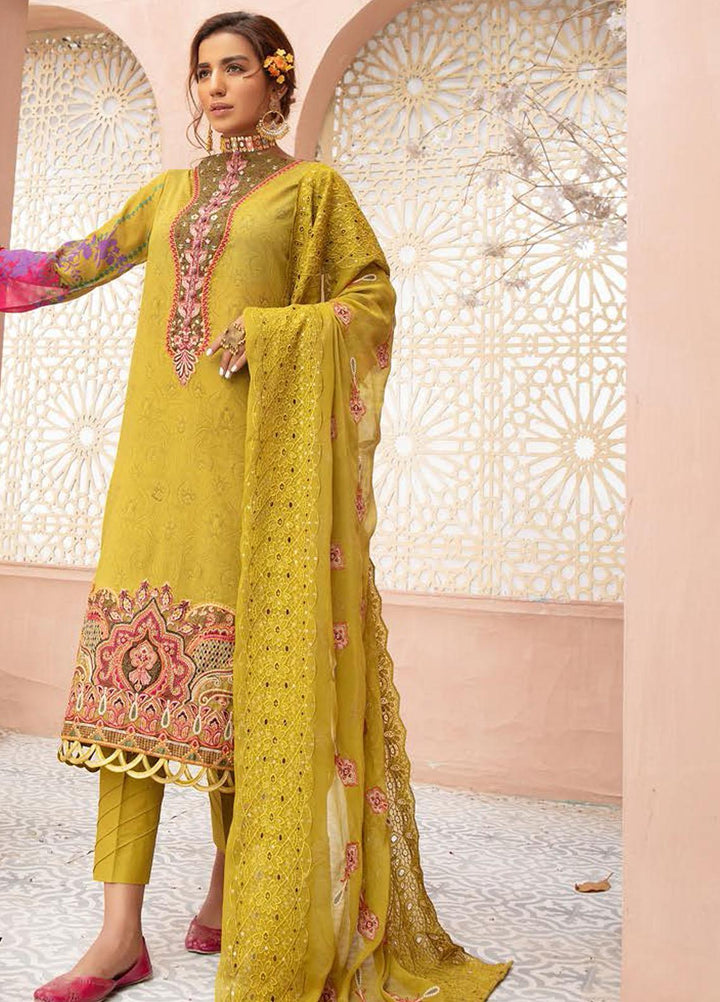 Mina Naqsh by Riaz Arts Embroidered Swiss Suits Unstitched 3 Piece RA21MN SL-07 - Summer Collection
