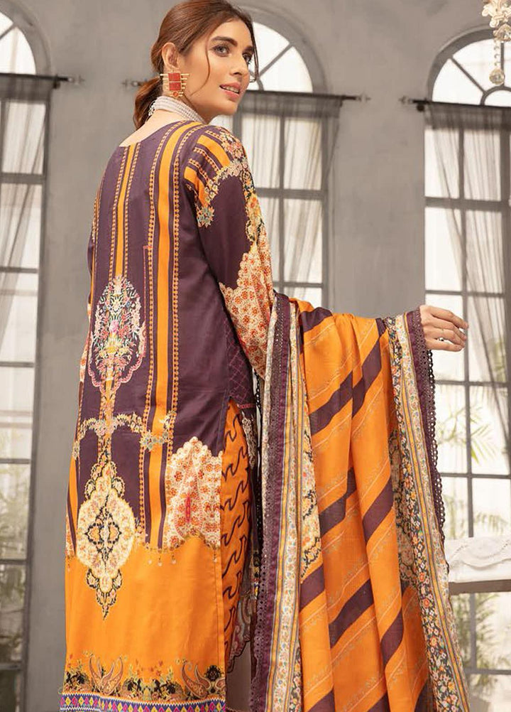 Mina Sophia By Riaz Arts Embroidered Lawn Suits Unstitched 3 Piece RA21MS D-02 - Summer Collection