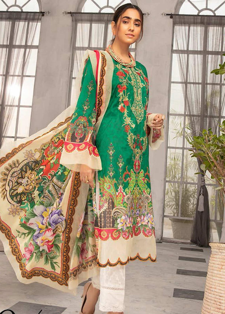 Mina Sophia By Riaz Arts Embroidered Lawn Suits Unstitched 3 Piece RA21MS D-04 - Summer Collection