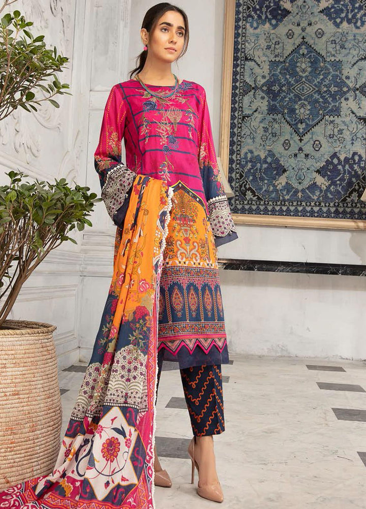 Mina Sophia By Riaz Arts Embroidered Lawn Suits Unstitched 3 Piece RA21MS D-05 - Summer Collection