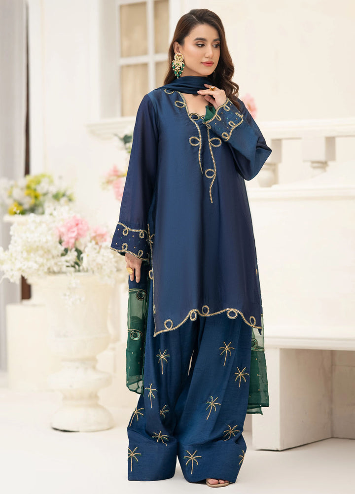 Minha by Miras Pret Embroidered Silk 3 Piece Rael