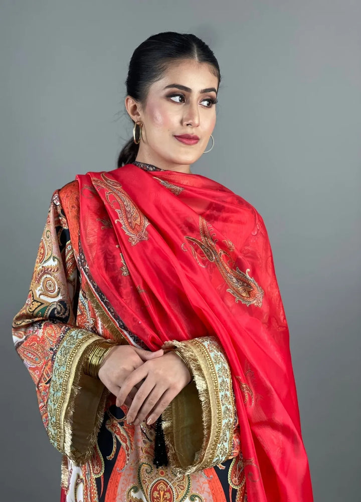 Minutiae Pret Embroidered Silk 2 Piece Suit Heer