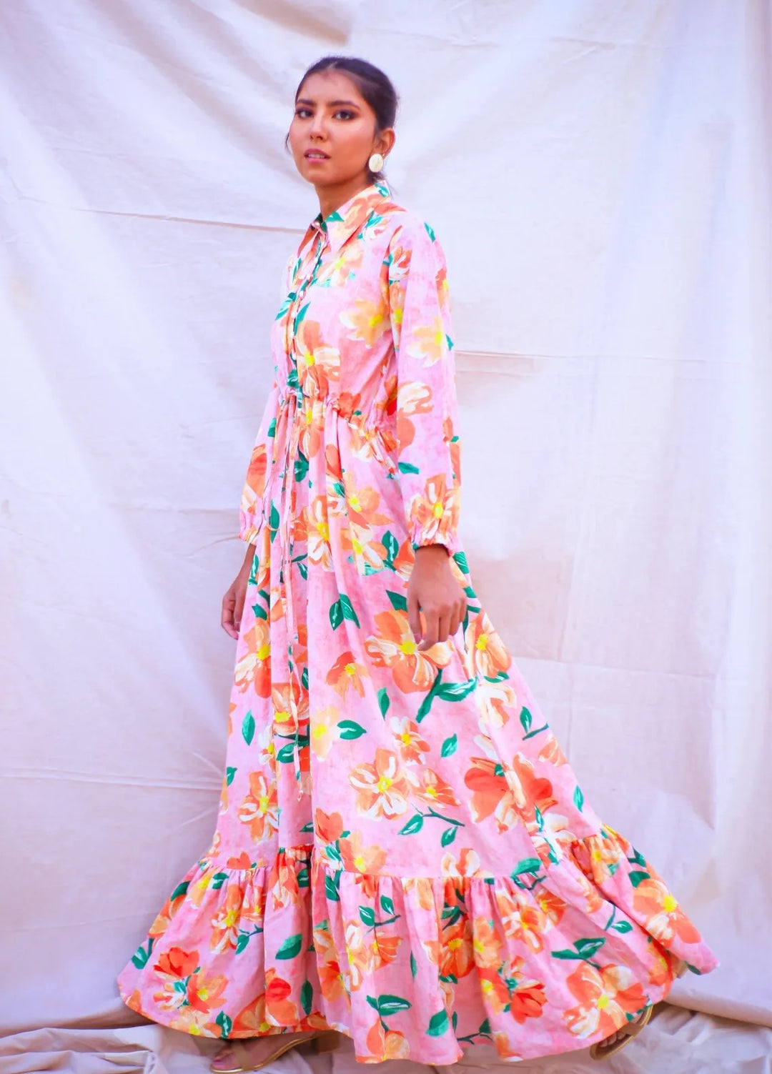 Minutiae Pret Printed Cotton 1 Piece Suit Abstract Floral Print Dress