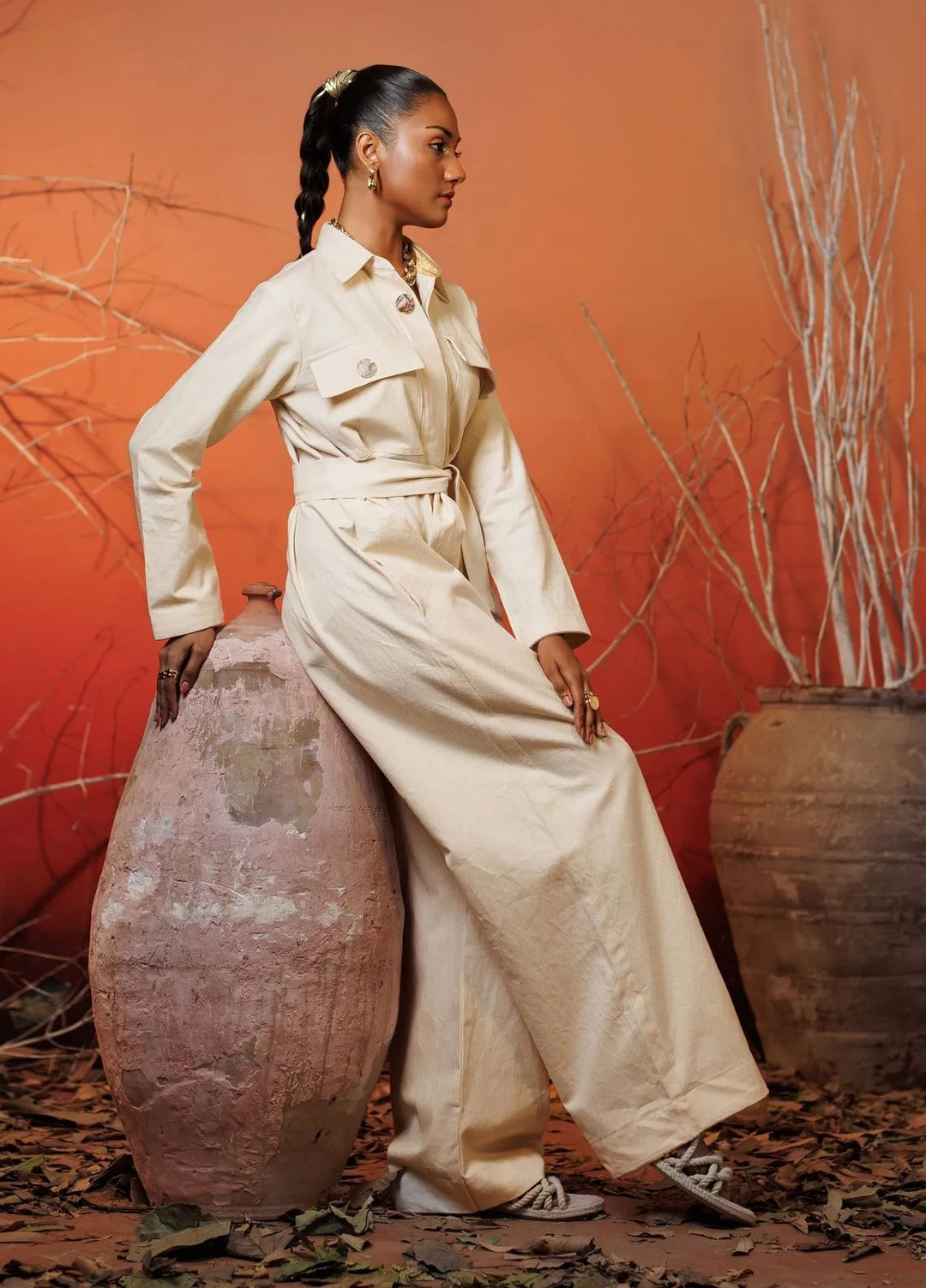 Minutiae Pret Printed Cotton Jumpsuit Artemis