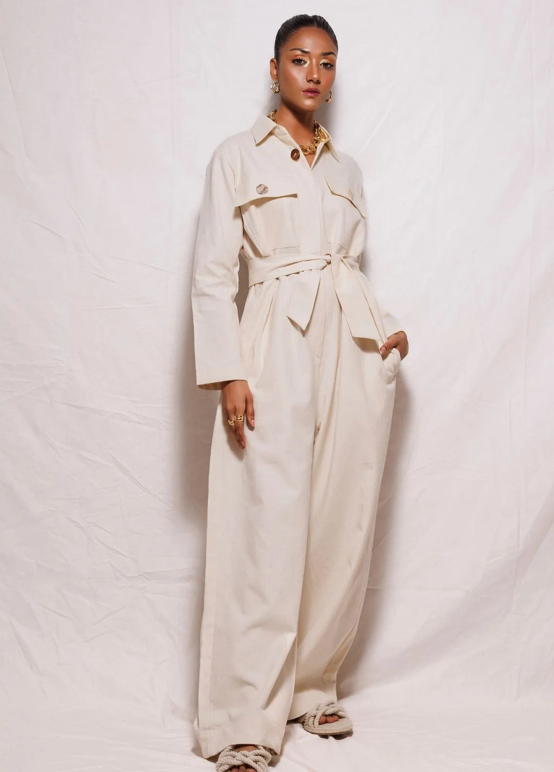 Minutiae Pret Printed Cotton Jumpsuit Artemis