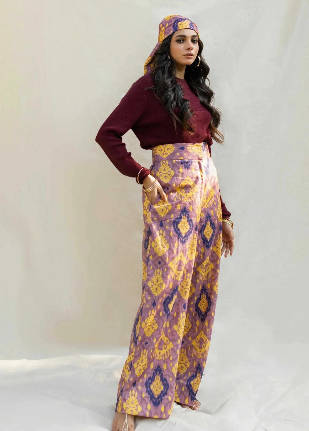 Minutiae Pret Printed Cotton Trouser Heather