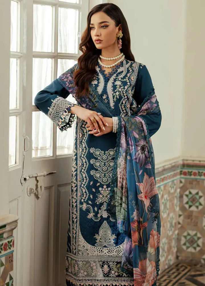 Miraal By Aabyaan Embroidered Chikankari Suit Unstitched 3 Piece ABY24M AV-06 Ruya - Winter Collection